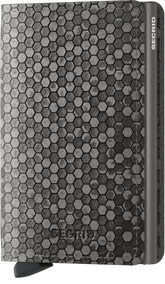 Secrid Slimwallet Hexagon Grey mit Gravur - SHe-Grey